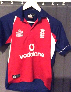 Admiral England ECB ODI Cricket Vodafone Shirt Jersey Top 2004/05/06 boysage 7/8 - Picture 1 of 5