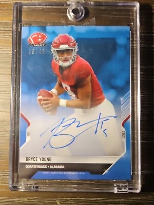 Bryce Young Rookie 2021 Bowman Next - Auto /49 Alabama/ Panthers #1 Pick - Image 1 of 4