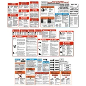 Woodchipper Safety Decals Stickers Kit Suit Bandit | Laminated 7Yr Vinyl - Picture 1 of 1