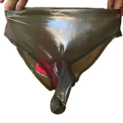 XC Men's Latex Briefs Rubber Underwear Transparent Catsuits Bodysuit Personality - Image 1 of 3