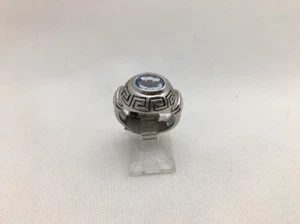Llavero griego espinela azul ovalado de plata de ley 0,925,6 mm x 8 mm tamaño 5 1/2 - Imagen 1 de 10