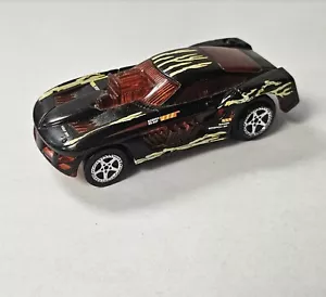 Vintage 1998 Hot Wheels Slot Car Mattel Black scorch Zone Lightening 0048 WD - Picture 1 of 7