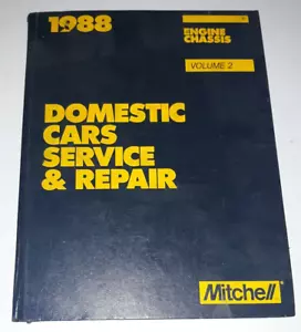 Mitchell 1988 Domestic Cars Service & Repair Engine Chassis Volume 2 Manual - Picture 1 of 11