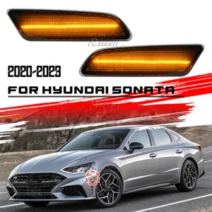Luz marcadora lateral LED ahumada para parachoques delantero ámbar para Hyundai Sonata 2020-2023 - Imagen 1 de 6