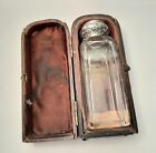Superb Large Antique Victorian Solid Silver & Glass Perfume Bottle Cased 99p N/R