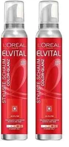 2 x 150 ml Loreal Paris Elvital Styliste Schaum Color-Glanz starker Halt 48H - Bild 1 von 1
