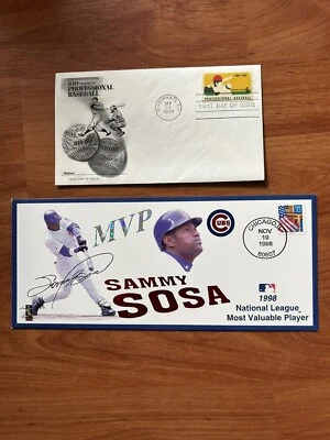 US. FDC: Chicago IL. Cubs Official Comm. Envelope SAMMY SOSA MVP 1998 & 100 Year - Image 1 of 2