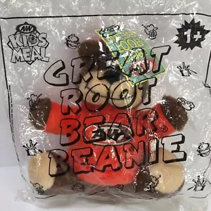 Peluche vintage A&W il grande orso radice promo pasto bambini 5 pollici (2003) nuovo in confezione - Foto 1 di 4