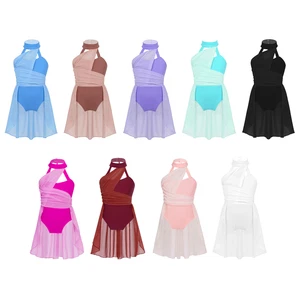 UK Kids Girls Figure Ice Skating Dance Leotard Ballet Modern Gymnastics Costume - Picture 1 of 151