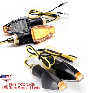 1 Pairs Motorcycle Turn Signals Lights For Suzuki Yamaha Honda Sports Parts AKMO - Bild 1 von 8
