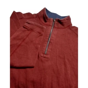 Tommy Bahama Men Flip Coast Red Half-Zip XL Reversible Sweatshirt - Picture 1 of 8