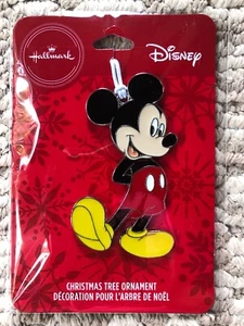 2019 Hallmark emailliertes Metall Weihnachtsbaumornament - Disney MICKEY MOUSE - NEU - Bild 1 von 3