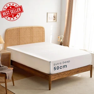 - Extra Deep King Fitted Sheet 1 Piece - 50Cm Deep Pocket Bed, 1000TC Ultra Soft - Picture 1 of 12