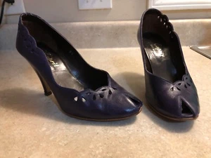 Gorgeous Deep Purple Vintage Esprit Heels Heels Size 6.5 Used - Picture 1 of 10