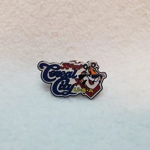 1998 Kelloggs Tony The Tiger Cereal City USA Lapel Pin Battle Creek Michigan Vtg - Picture 1 of 3