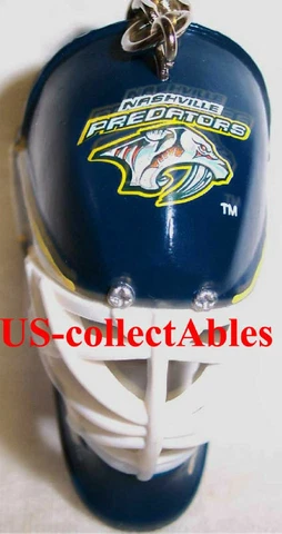 NHL NASHVILLE PREDATORS Goalie Face Mask Keychain Rare Novelty Collectibles Gift Cover