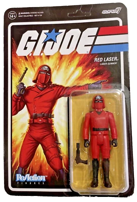 FIGURA DE ACCIÓN SUPER7 REACTION GI JOE "RED LASER (LASER ARTILLER)" - 2022 Foto 1 de 3