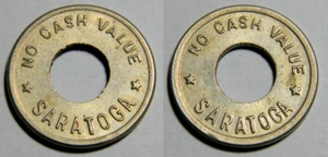 Ficha de máquina antigua Chicago Illinois Saratoga (01944) - Imagen 1 de 3