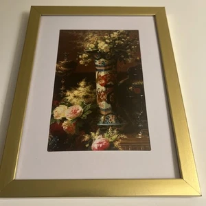 Schöner britischer Kunstdruck Blume gerahmt - Bild 1 von 3