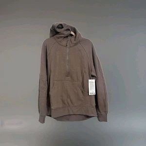 NWT Lululemon M/L Scuba Oversized Funnel Neck Half Zip Long Hoodie TPTC Brown - Picture 1 of 1