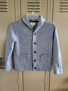 Old Navy Boys Cardigan Heather Gray  Long Sleeve Sweater Size 8 - Picture 1 of 10