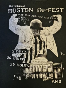 2004 Boston In-Fest Punk Hardcore 2 Sided T-Shirt Out Cold, COA, Toxic Narcotic - Bild 1 von 12