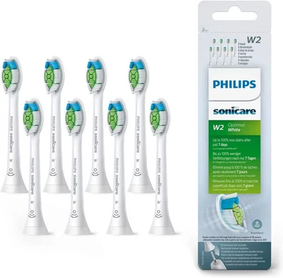 8x Packs White W2 for Philips Sonicare Diamond Clean Toothbrush Heads - Image 1 of 4
