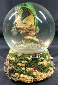 Land of the Dragons Musical Globe Water Ball 2001 Mythical Woodland Globe Dragon - Picture 1 of 13