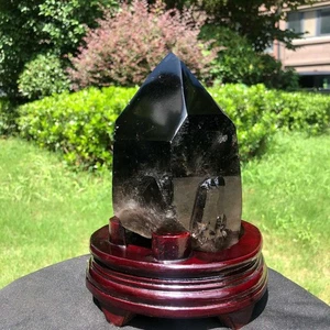 5,41 Pfund natürlicher dunkler Tee Quarz Kristall Probe Reiki Mineral Zusatz Klammer 1803 - Bild 1 von 19