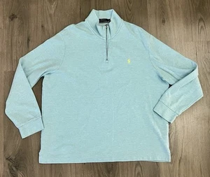 Ralph Lauren Polo 1/4 Zip Sweatshirt 2XL hellblau Pullover Pony - Bild 1 von 7