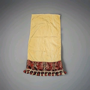 Croscill Elegant Burgundy And Gold Tasseled Bath Towel 48x25" Hollywood Regency - Picture 1 of 9
