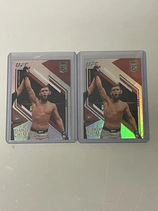 Khamzat Chimaev 2021 Panini Chronicles UFC Elite #156 (RC) argento (LOTTO 2 carte) - Foto 1 di 5