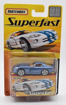 Matchbox New Superfast #23 Dodge Viper GTS blu. Blister. Limited 8000 - Immagine 1 di 2