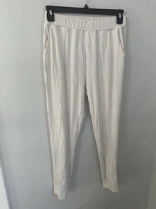 Acogedor Pantalones Tierra Mujer Marfil M Bambú Jogger Salón Pull On Elástico Comodidad - Imagen 1 de 7