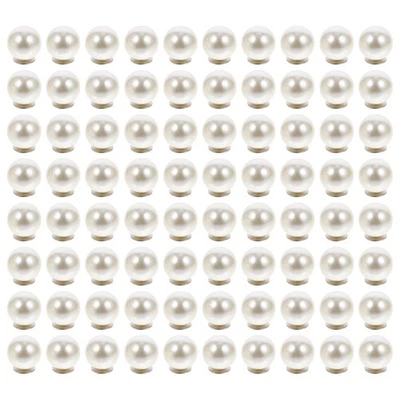  100 Pcs Perlenknöpfe Faux Anstecknadel Für Kleidung Kleiderknopf - Bild 1 von 4