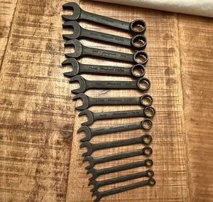SNAP-ON TOOLS 12-Point SAE INDUSTRIAL FINISH Short Combination Wrench 13 Piece - Picture 1 of 5