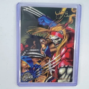 Marvel Vintage 1994 Flair Card With Top Loader #86 Omega Red Vs Wolverine - Picture 1 of 2