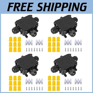 Wasserdichte Abzweigdose 3-fach Stecker Drahtverbinder 4 Stück - Bild 1 von 9