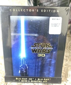 STAR WARS: THE FORCE AWAKENS BLU-RAY 3D, BLU-RAY, DVD MINT COND Fast Ship SEALED - Picture 1 of 4