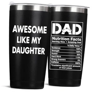 Father's Day Gift for Dad from Daughter - 20oz Coffee Mug Black - Dad/Daughter - Picture 1 of 8