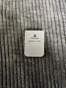 Sony PlayStation OEM Official 1 PS1 PSX Memory Card SCPH-1020 - GRAY - TESTED! 2 - Picture 1 of 2