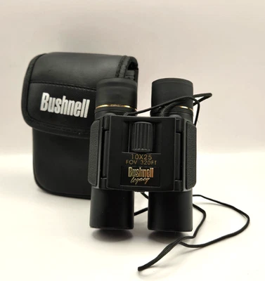Bushnell Legacy 10x25 Binoculars – FOV 320 ft – With Case - Image 1 of 4