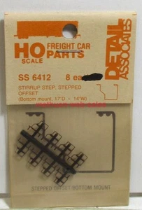 Detail Associates~HO~Freight Car~6412~Stirrup Step,Stepped Offset~14"W X 17"D - Picture 1 of 1