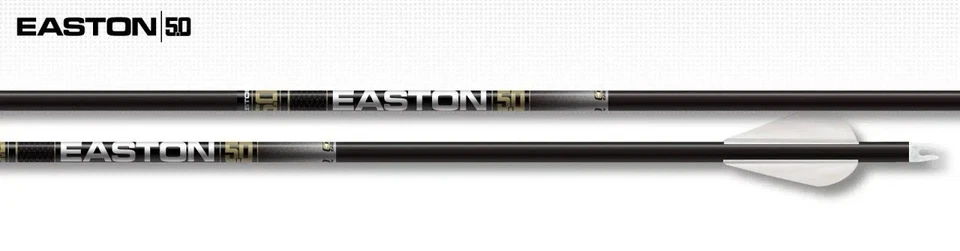 12 New 2025 Easton 5.0 250 Spine W/ Halfout 2" vanes 250 Fletched 1 Dozen 5mm - Image 1 of 1