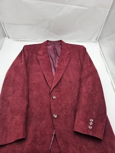 Vintage Herren Cranberry Ultra Faux Wildleder Blazer Jacke Sport Anzug Mantel Retro USA - Bild 1 von 15