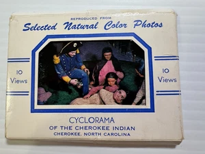 NC~NORTH CAROLINA~CHEROKEE~CYCLORAMA OF THE CHEROKEE INDIAN~10 MINIATURE VIEWS - Picture 1 of 10