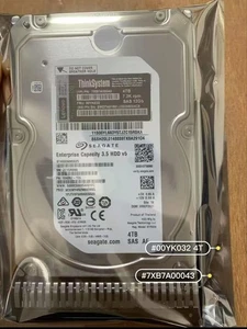 Lenovo 7XB7A00043 00YK032 ThinkSystem 3.5" 4TB 7.2K SAS 12Gb Hot Swap 512n HDD - Picture 1 of 1