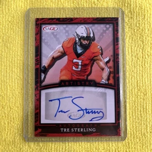 SAGE Artistry 2022 - Autógrafos Tre Sterling #A-TS rojo (AU, RC) - Imagen 1 de 2
