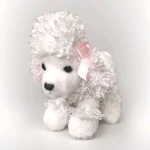 Lindo juguete de peluche de 7 pulgadas para perro cachorro caniche blanco Aurora - Imagen 1 de 12
