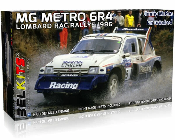 Belkits MG Metro 6R4 Lombard RAC Rally 1986 J.McRae/I.Grindrod 1:24 modellismo - Immagine 1 di 1